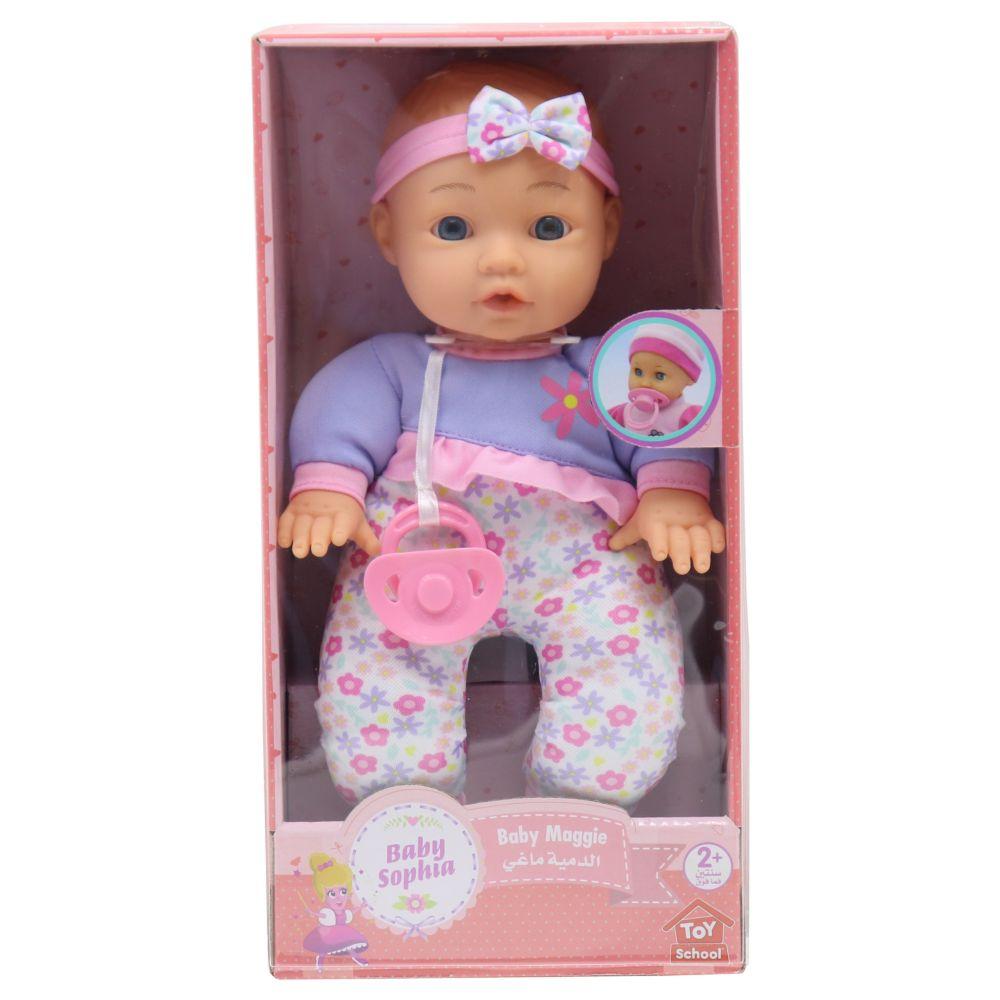 Toy School - Baby Sophia Baby Doll - Maggie - 12-inch - Color May Vary - 1pc