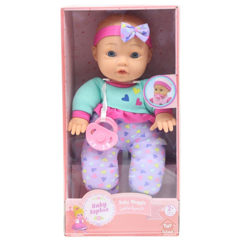 Toy School - Baby Sophia Baby Doll - Maggie - 12-inch - Color May Vary - 1pc