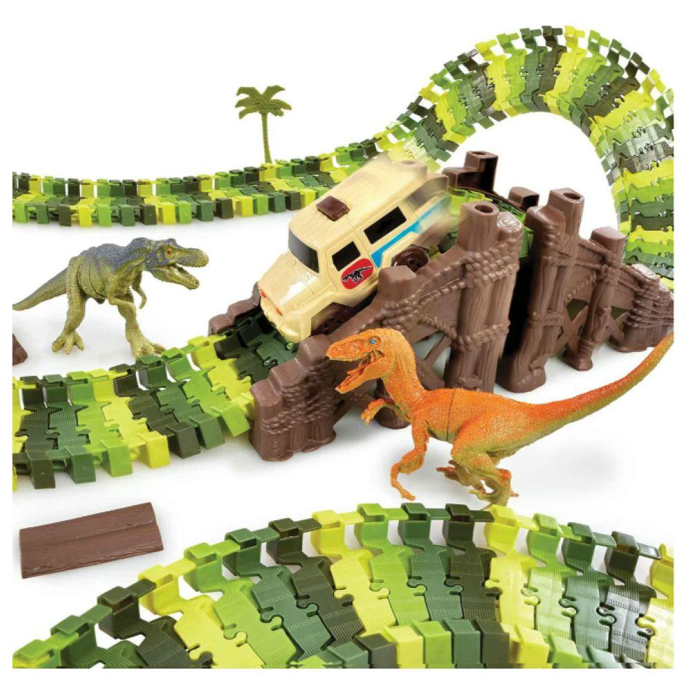 ELC - Flexible Race Tracks Set With Dinosaurs Figure And Car