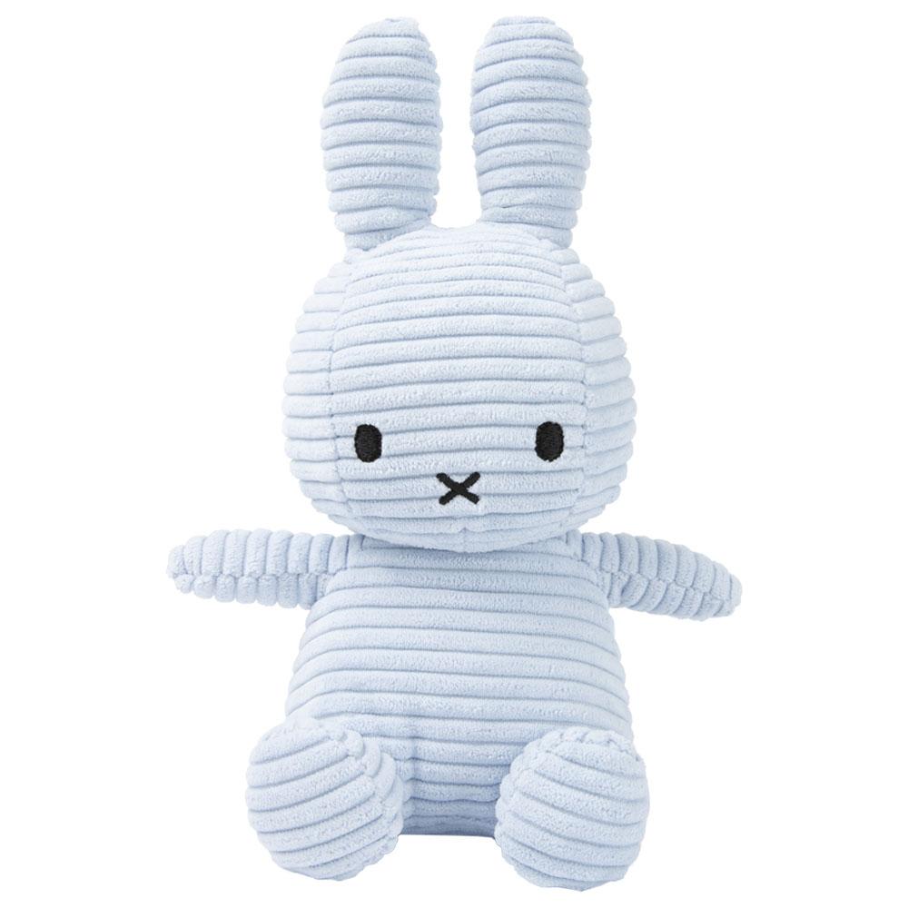 Bon Ton Toys - Miffy Sitting Corduroy Plush - Ice Blue - 23 cm