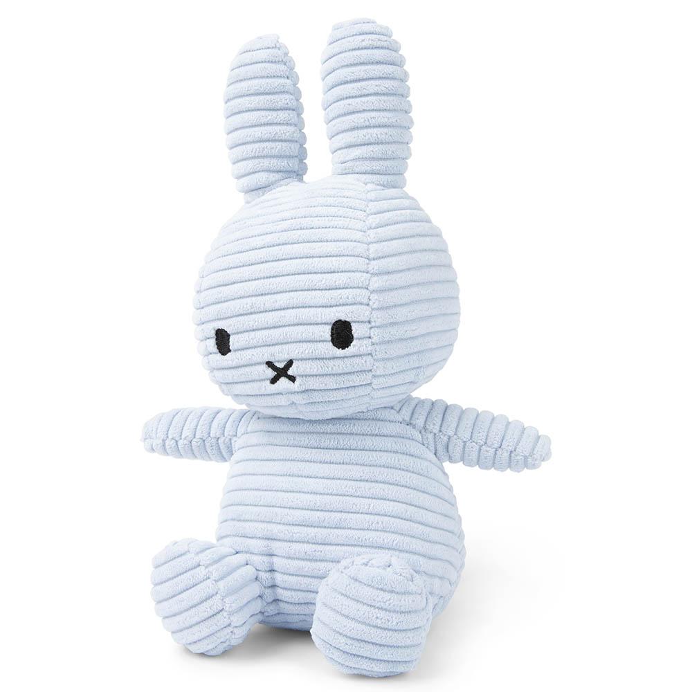 Bon Ton Toys - Miffy Sitting Corduroy Plush - Ice Blue - 23 cm