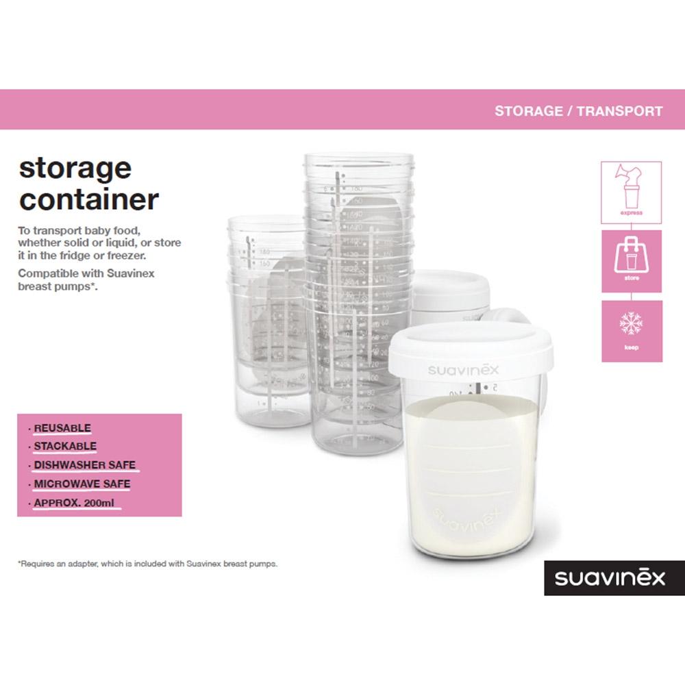 Suavinex - Milk Storage Container 10pcs - White