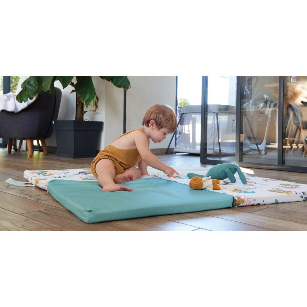 Tineo - 3-in-1 Smart & Fun Playmat, Jungle Buddies - 120 x 120 cm