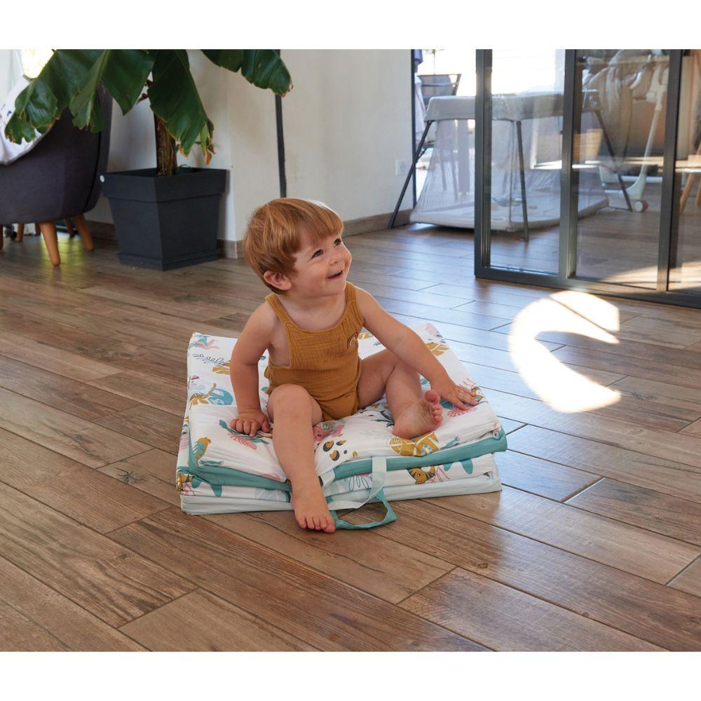 Tineo - 3-in-1 Smart & Fun Playmat, Jungle Buddies - 120 x 120 cm