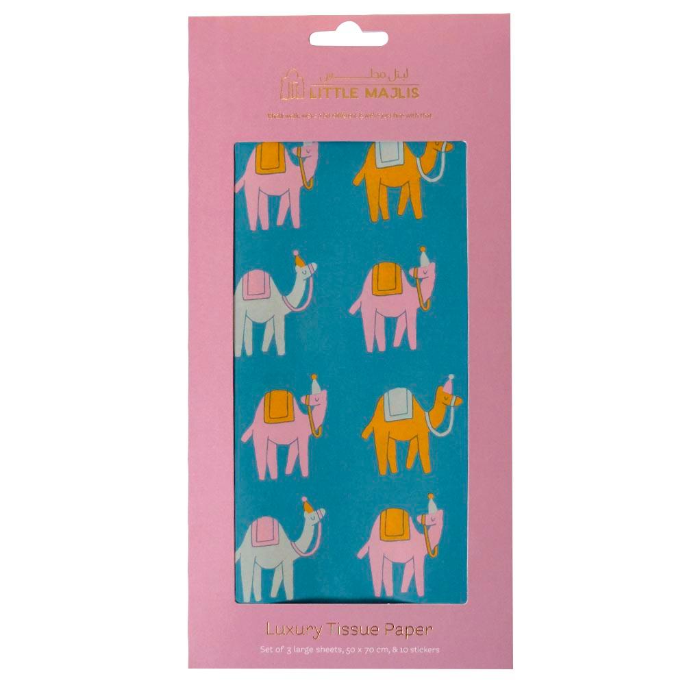 Little Majlis - Tissue Paper And Stickers - Party Camels - 13pcs