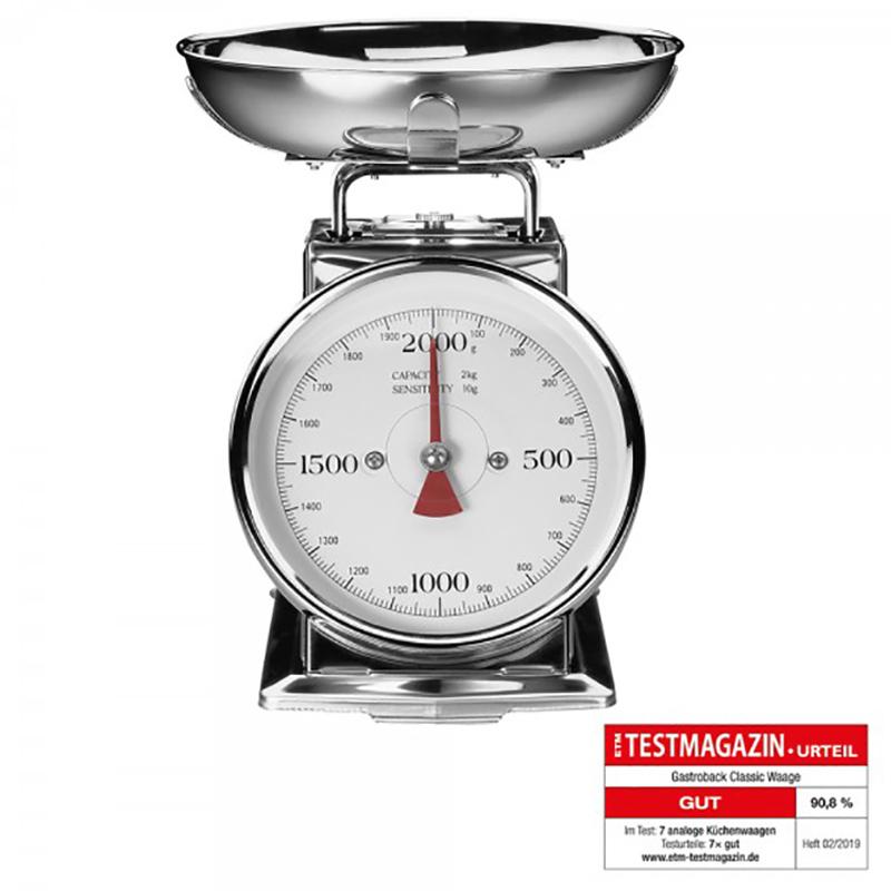 Gastroback - Classic Kitchen Scale 2 Kg - Silver