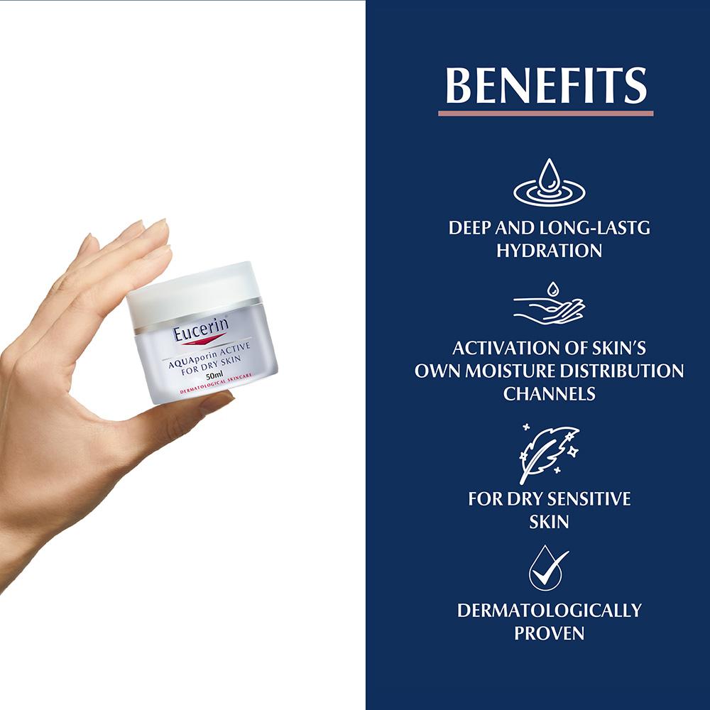 Eucerin - Aquaporin Active Rich Face Day Cream With Gluco-Glycerol 50ml