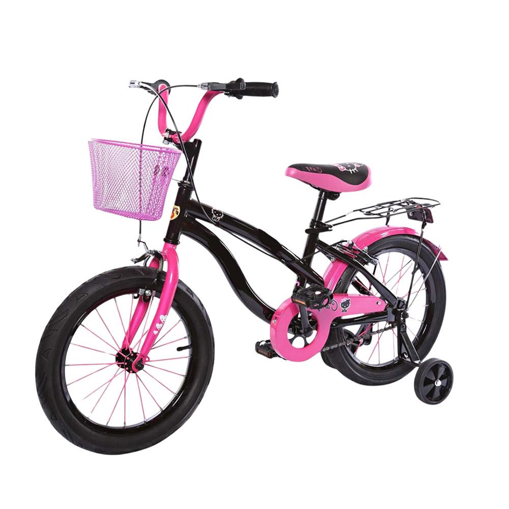 Megastar - Fox 12-Caty Bike With Training Wheels - Black/Pink - 20-inch