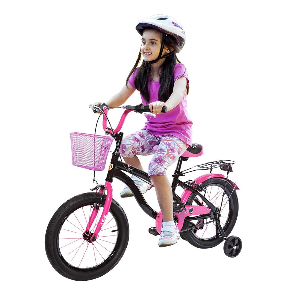 Megastar - Fox 12-Caty Bike With Training Wheels - Black/Pink - 20-inch