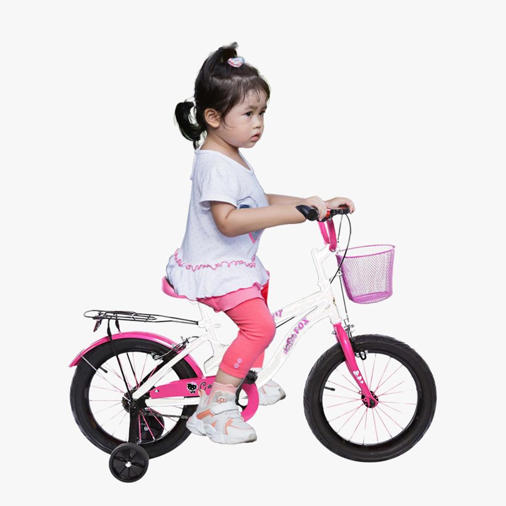 Megastar - Fox 12-Caty Bike With Training Wheels - White/Pink - 12-inch