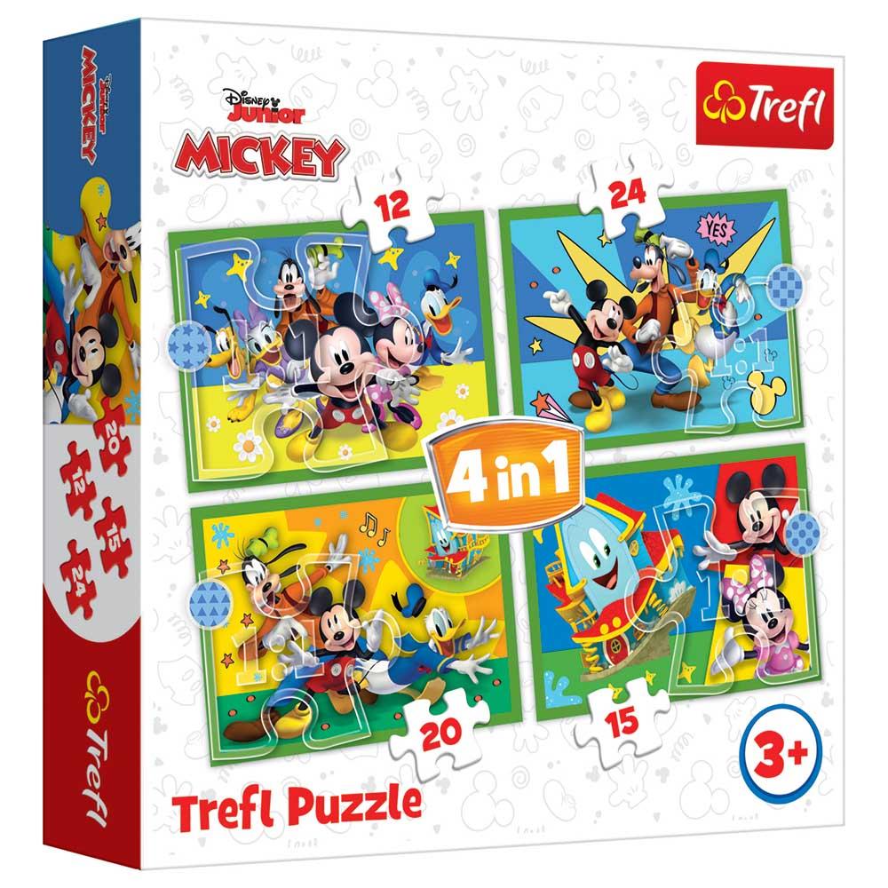 Mickey Mouse - 4-In-1 Disney Among The Friends Funhouse Puzzle - 71pcs