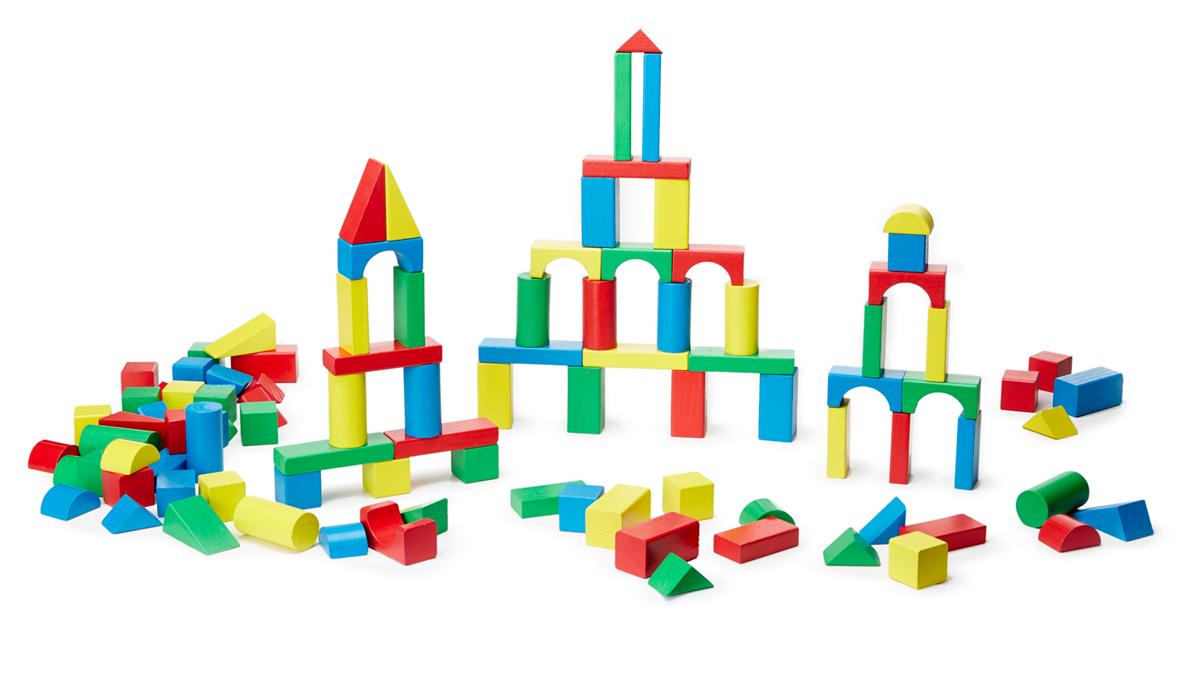 Melissa & Doug 100 Wood Blocks Set