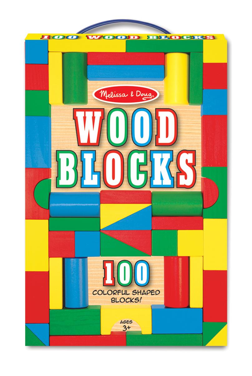 Melissa & Doug 100 Wood Blocks Set