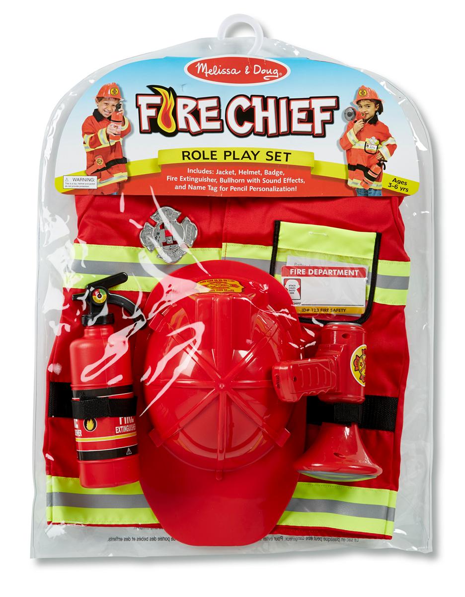 Melissa & Doug Fire Chief Role Play Costume Set