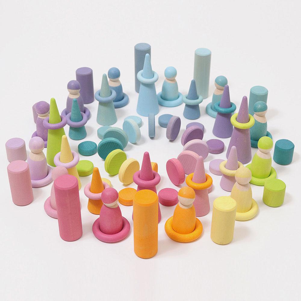 Grimm's - Rainbow Forest - 12pcs - Pastel