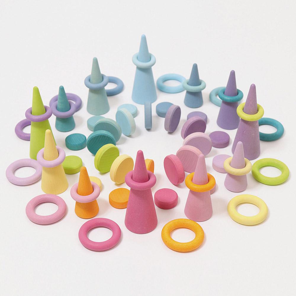 Grimm's - Rainbow Forest - 12pcs - Pastel