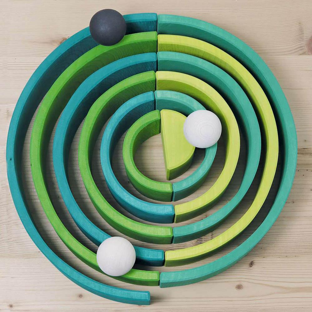 Grimm's - Stacking Rainbow Toy - Large - 12pcs - Forest Green