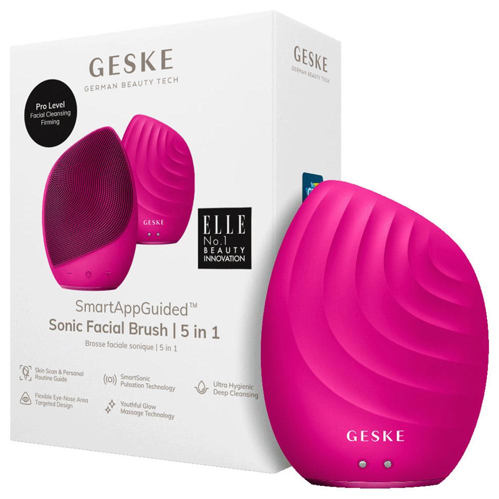 Geske - 5-in-1 Electric Sonic Facial Brush - Pink