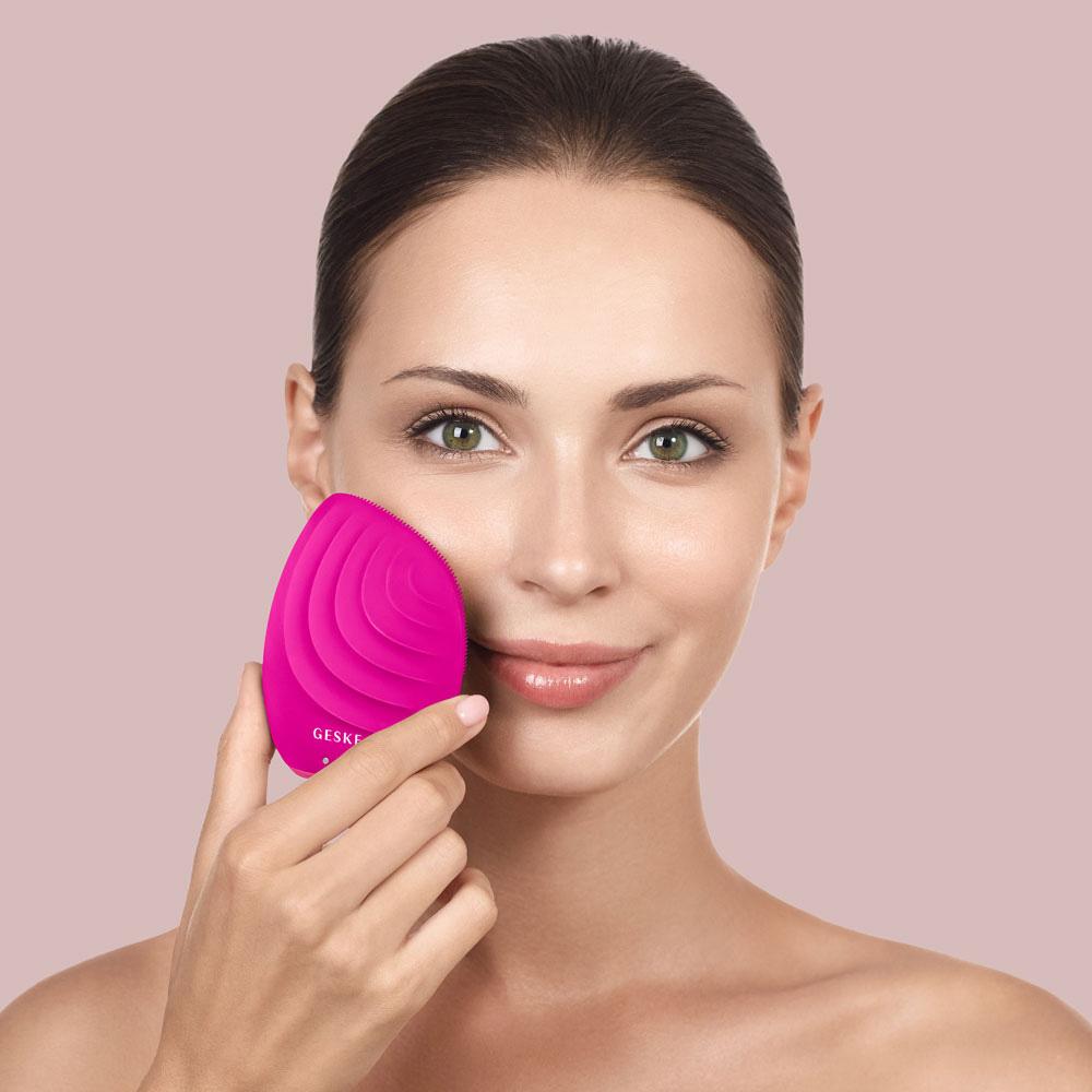 Geske - 5-in-1 Electric Sonic Facial Brush - Pink