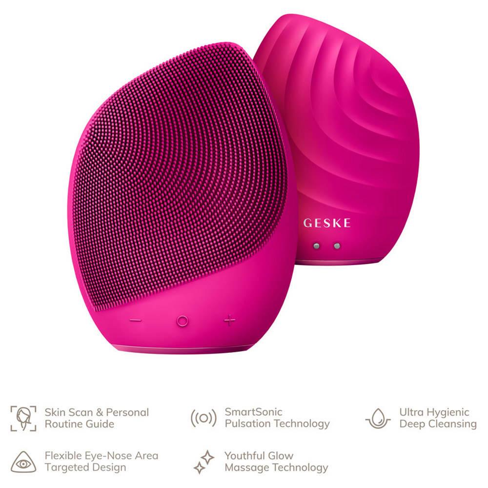 Geske - 5-in-1 Electric Sonic Facial Brush - Pink