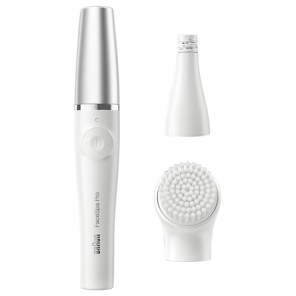 Braun - Facial Epilator And Cleanser With Mirror And Pouch - White