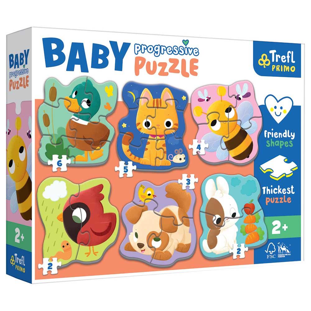 Trefl Puzzle - Baby Progressive Animals Puzzle - 22pcs