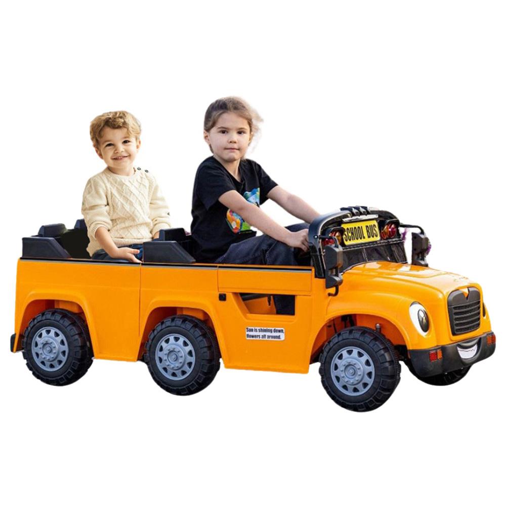 Megastar - Kids Electric Ride On School Bus - 24V - Yellow