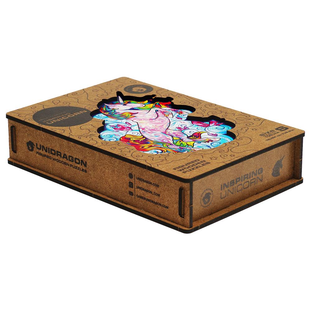 Unidragon - Figured Wooden Puzzle Kit - Inspiring Unicorn - Small - 103pcs