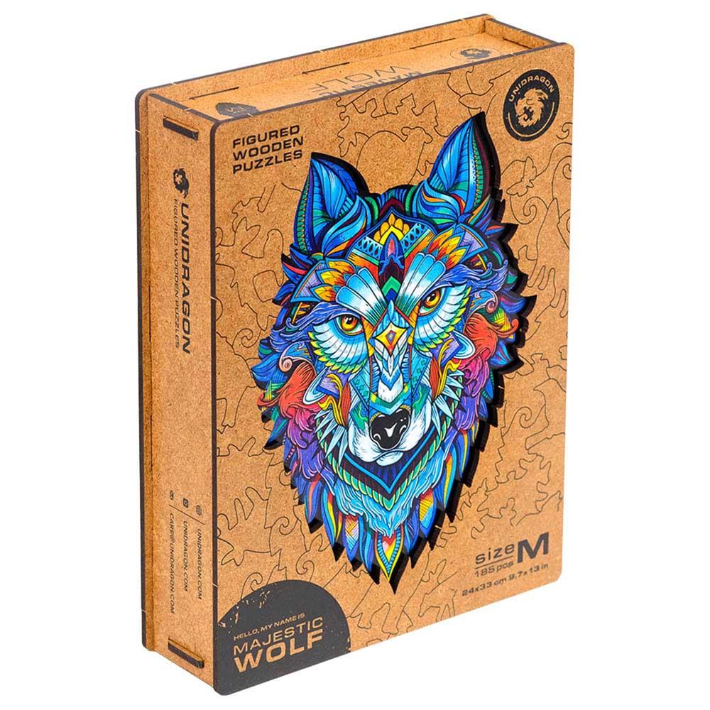 Unidragon - Figured Wooden Puzzle Kit - Majestic Wolf - Medium - 185pcs