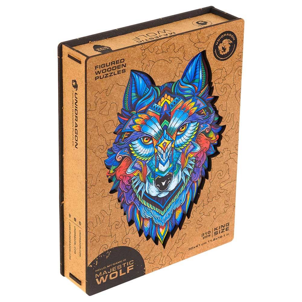 Unidragon - Figured Wooden Puzzle Kit - Majestic Wolf - King - 310pcs