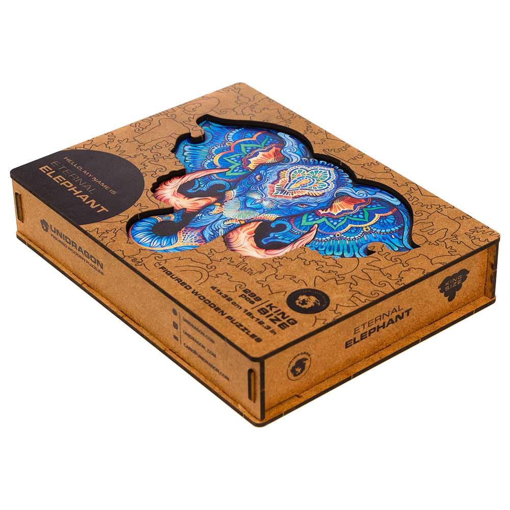 Unidragon - Figured Wooden Puzzle Kit - Eternal Elephant - King - 299pcs