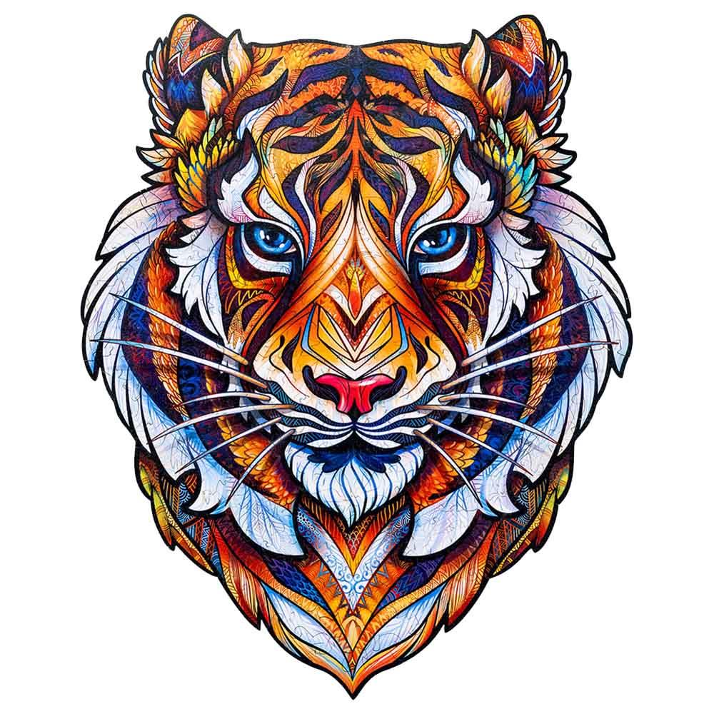 Unidragon - Figured Wooden Puzzle Kit - Lovely Tiger - King - 273pcs