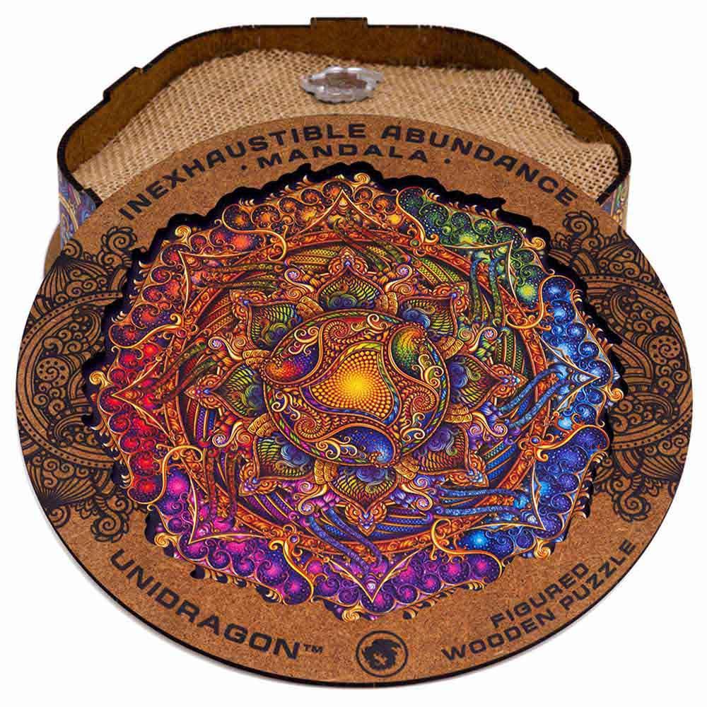 Unidragon - Figured Wooden Puzzle Kit - Mandala Inexhaustible Abundance - King - 350pcs