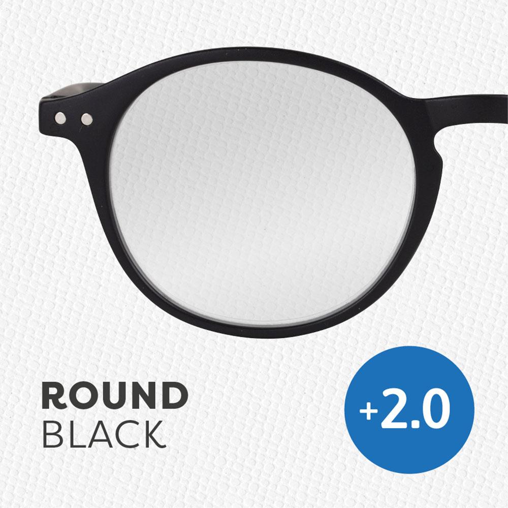 If - Easy Readers - +2.0 - U - Round Black