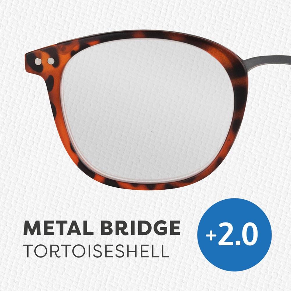 If - Easy Readers - +2.0 - U - Metal Bridge Tortoiseshell