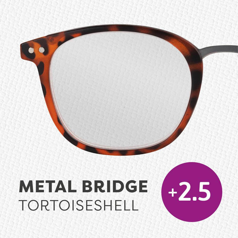 If - Easy Readers - +2.5 - U - Metal Bridge Tortoiseshell