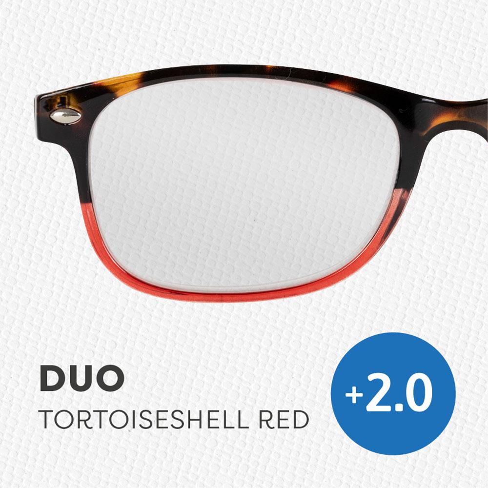 If - Easy Duo Readers - +2.0 - F - Red/Tortoiseshell