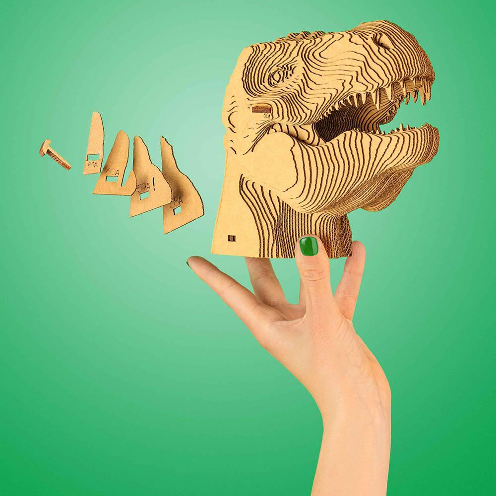 Cartonic - 3D Cardboard Sculpture Puzzle - T-Rex - 72pcs