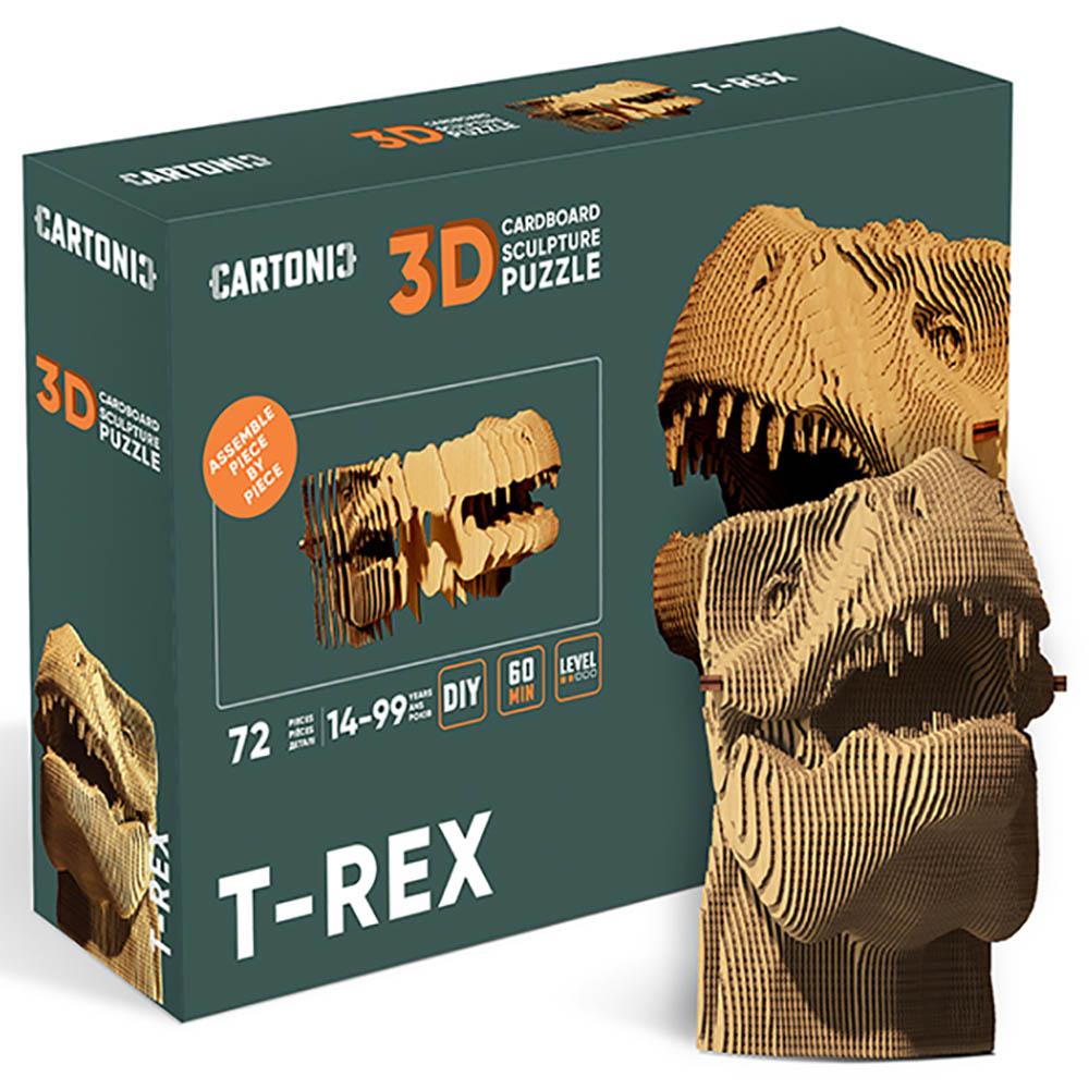 Cartonic - 3D Cardboard Sculpture Puzzle - T-Rex - 72pcs