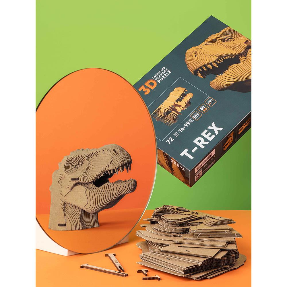 Cartonic - 3D Cardboard Sculpture Puzzle - T-Rex - 72pcs