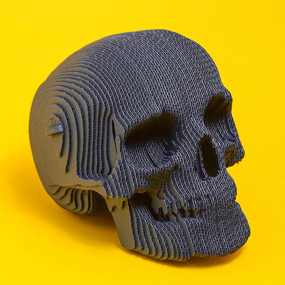 Cartonic - 3D Cardboard Sculpture Puzzle - Skull - 72pcs