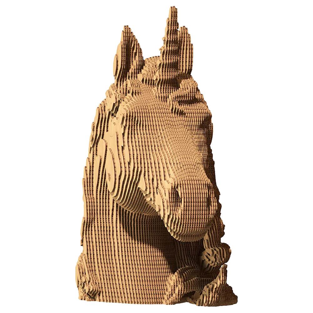 Cartonic - 3D Cardboard Sculpture Puzzle - Unicorn - 65pcs