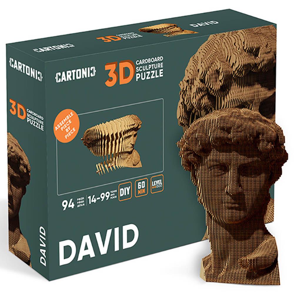 Cartonic - 3D Cardboard Sculpture Puzzle - David - 94pcs