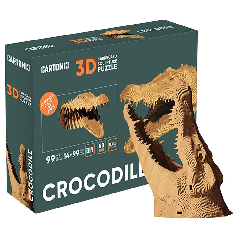 Cartonic - 3D Cardboard Sculpture Puzzle - Crocodile - 99pcs