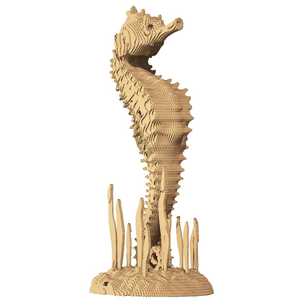 Cartonic - 3D Cardboard Sculpture Puzzle - Seahorse - 109pcs