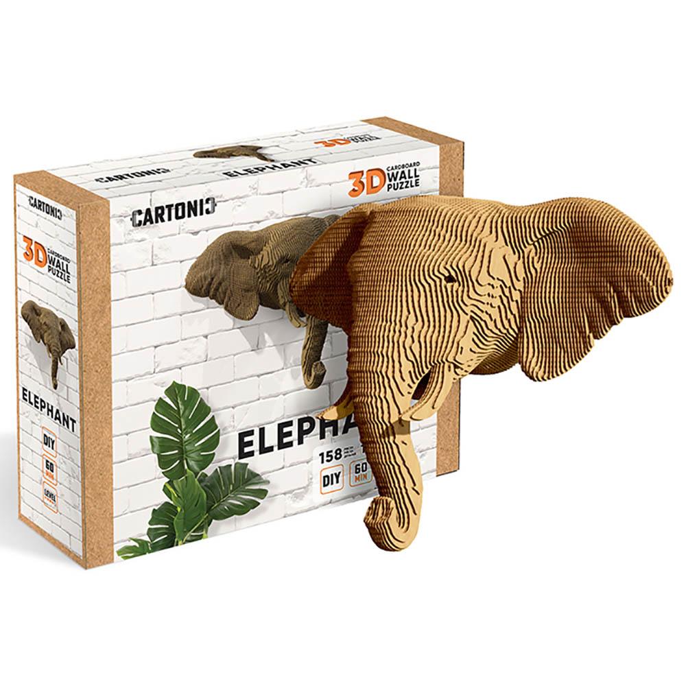 Cartonic - 3D Cardboard Wall Puzzle - Elephant - 158pcs