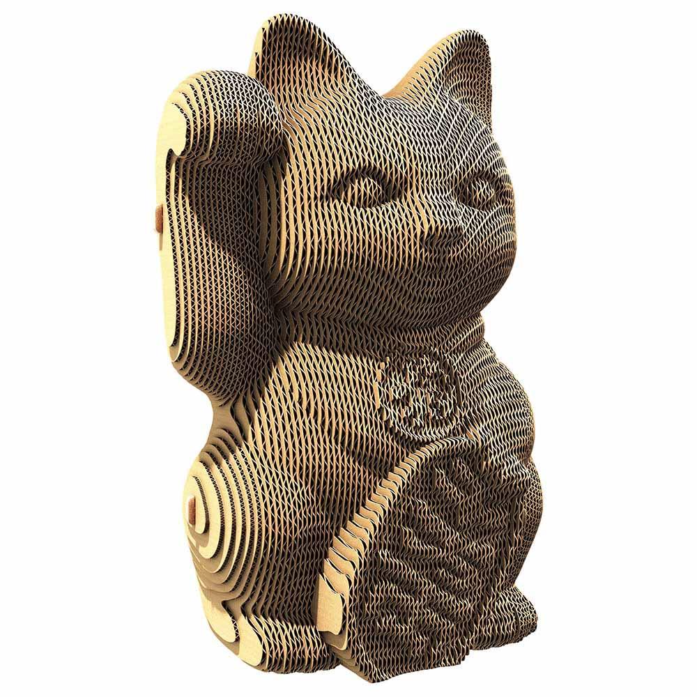 Cartonic - 3D Cardboard Sculpture Puzzle - Lucky Cat - 93pcs