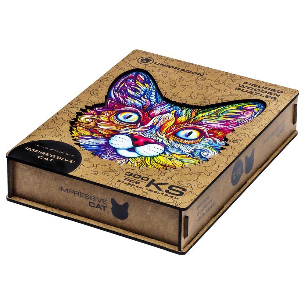 Unidragon - Figured Wooden Puzzle Kit - Impressive Cat - King - 300pcs