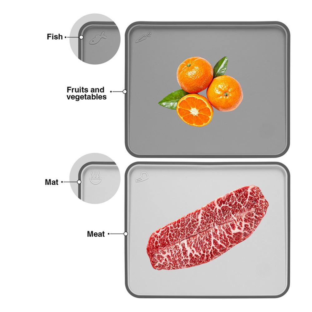 Fissman - Index Chopping Board With Holder - Grey - 2pcs - 34x28cm