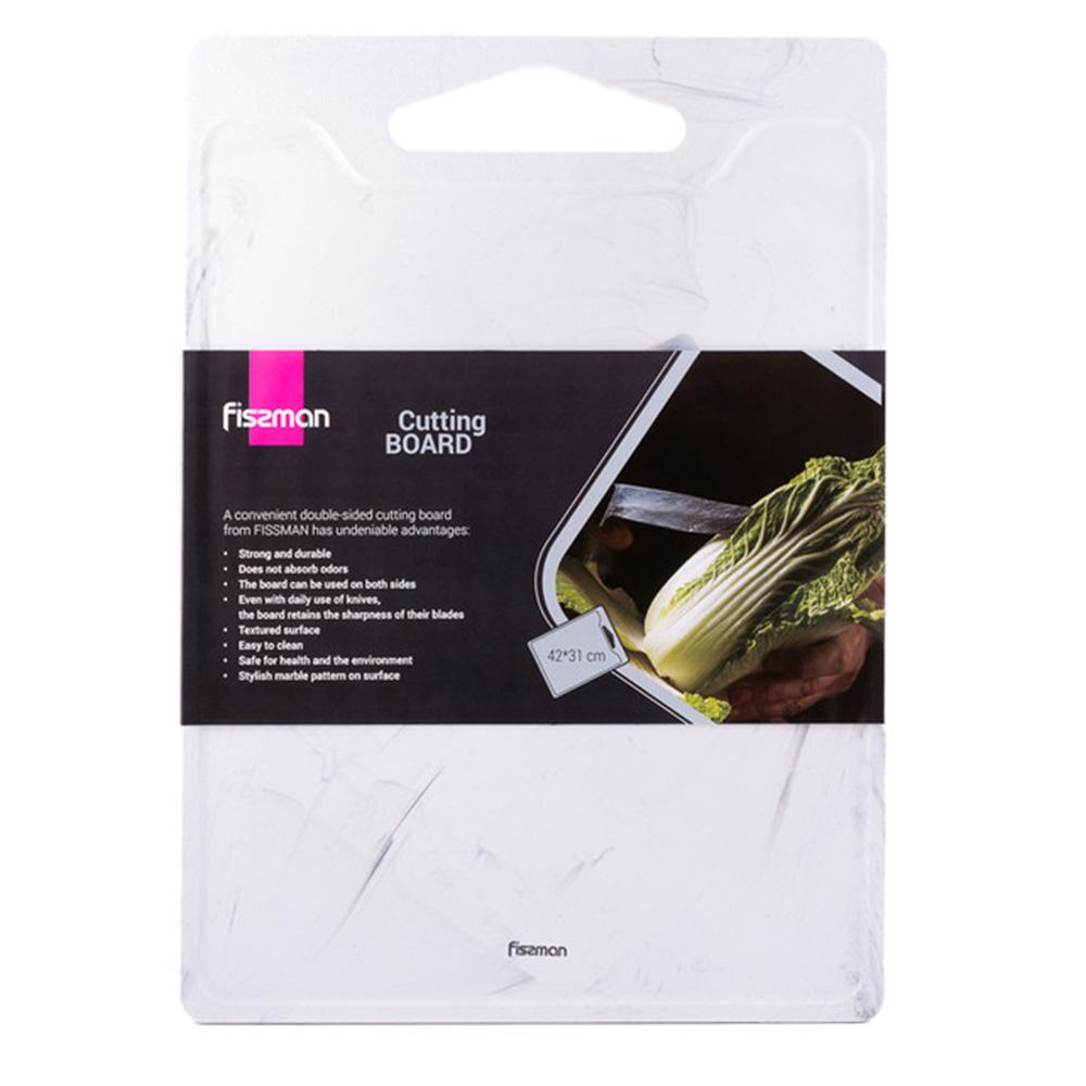 Fissman - Plastic Cutting Board - White - 42x30.7x0.85 cm